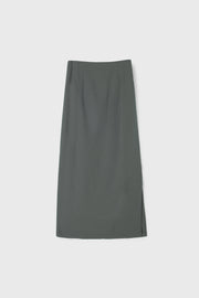 Tucked Long Skirt Grey