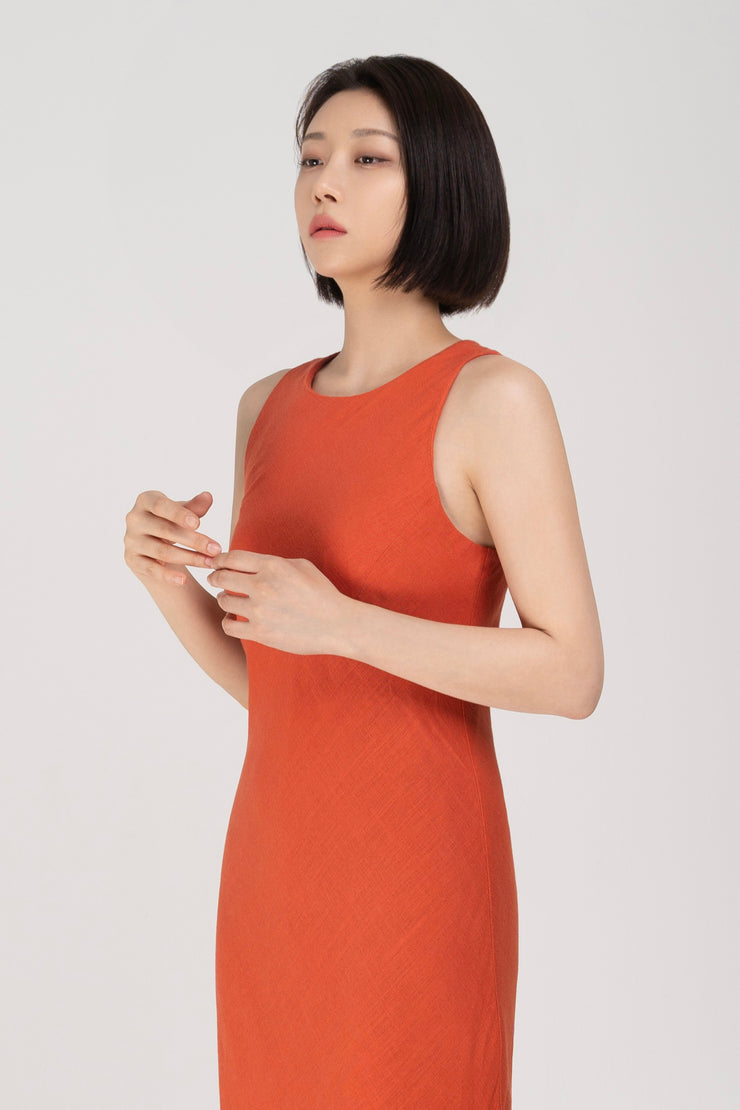 Linen Sleeveless Dress
