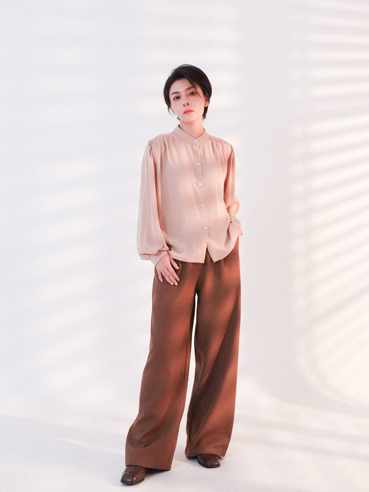 Henryneck Blouse Beige