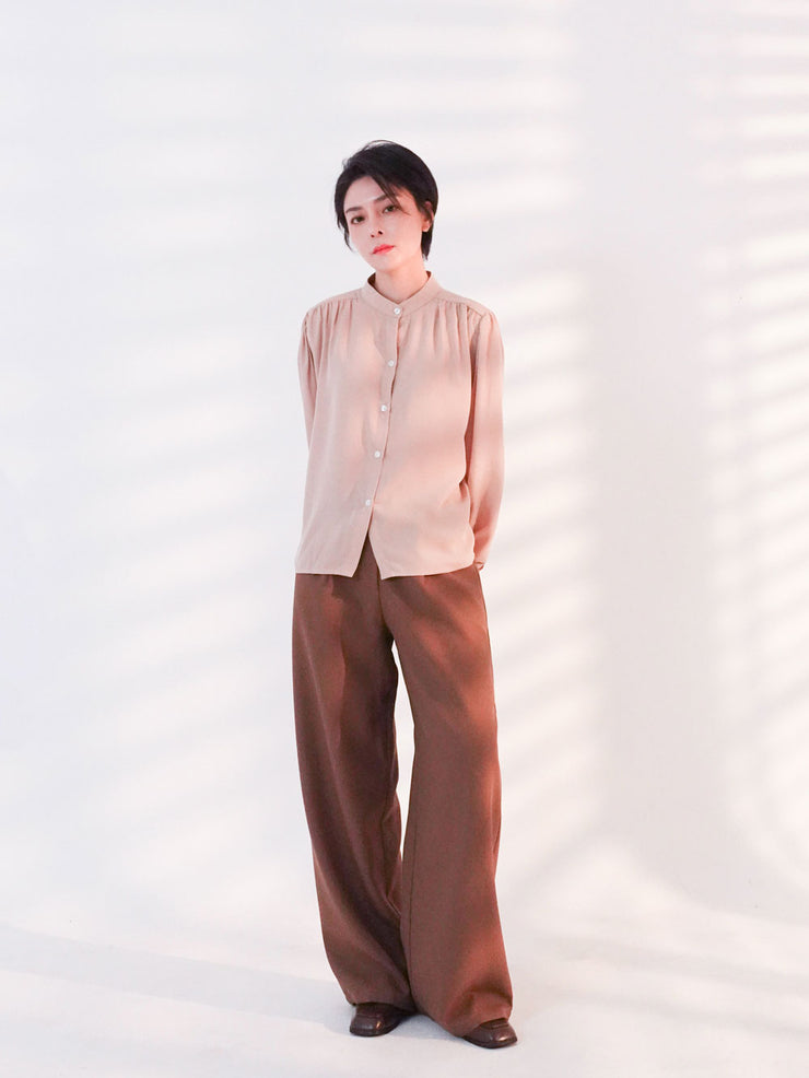Henryneck Blouse Beige