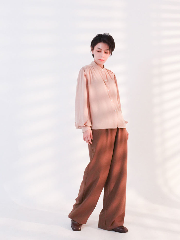 Henryneck Blouse Beige