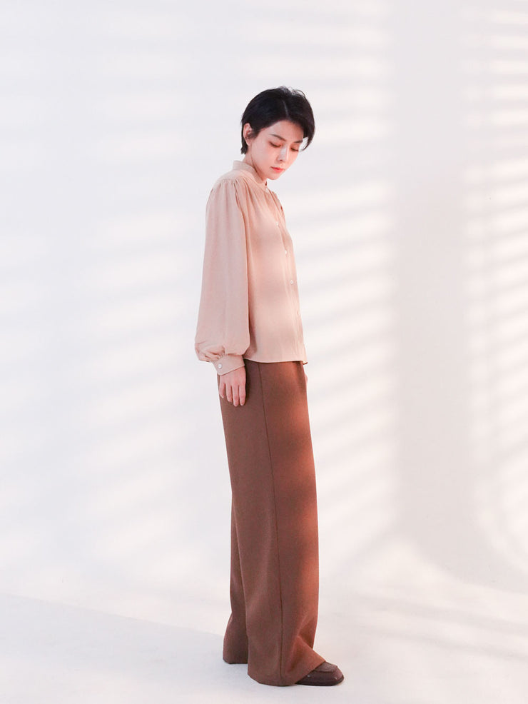 Henryneck Blouse Beige
