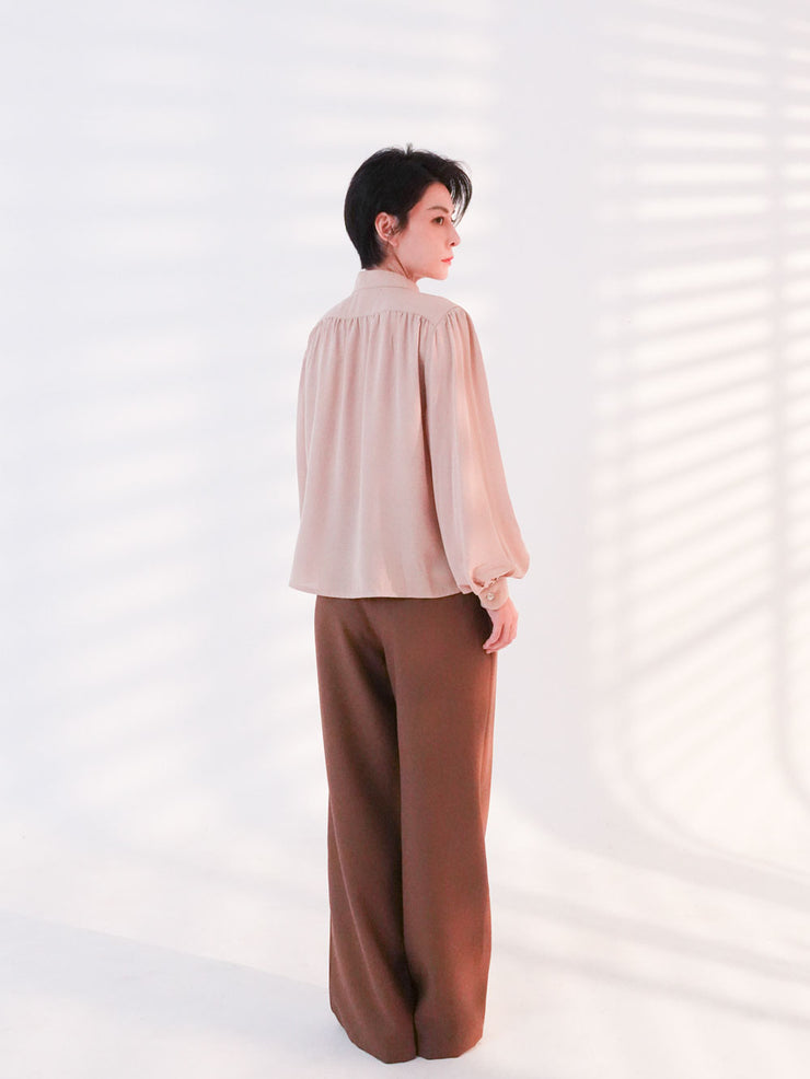 Henryneck Blouse Beige