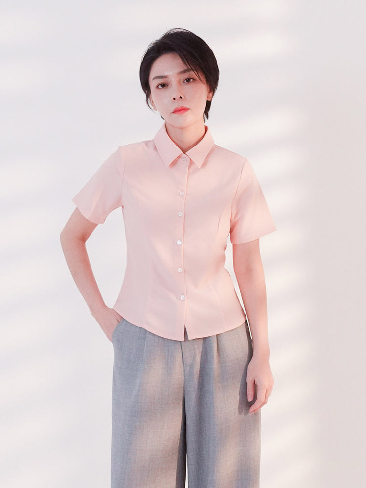 Short Sleeve Shirt Pink
