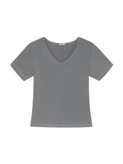 Ribbed V-neck