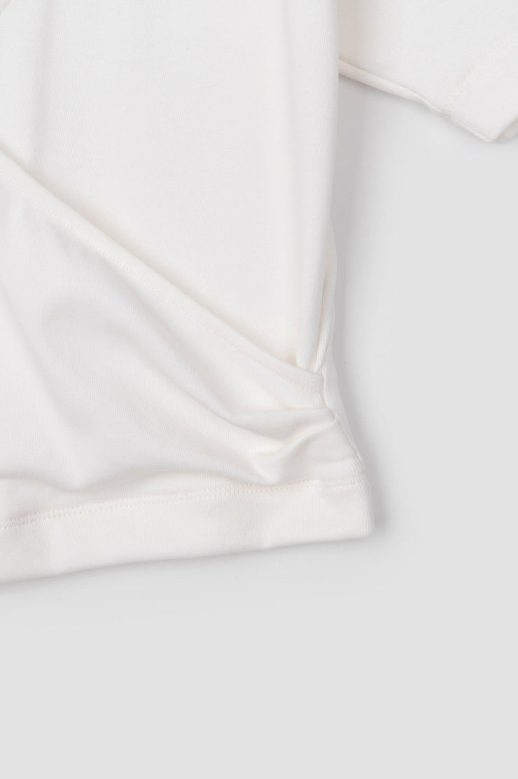 V-neck Wrap cropped
