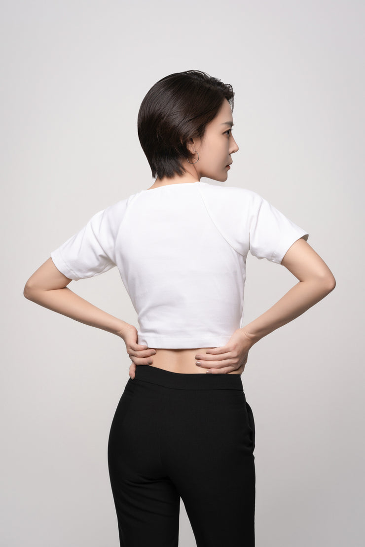 V-neck Wrap cropped
