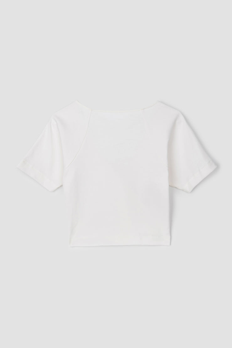 V-neck Wrap cropped