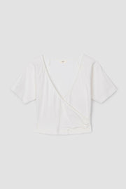 V-neck Wrap cropped