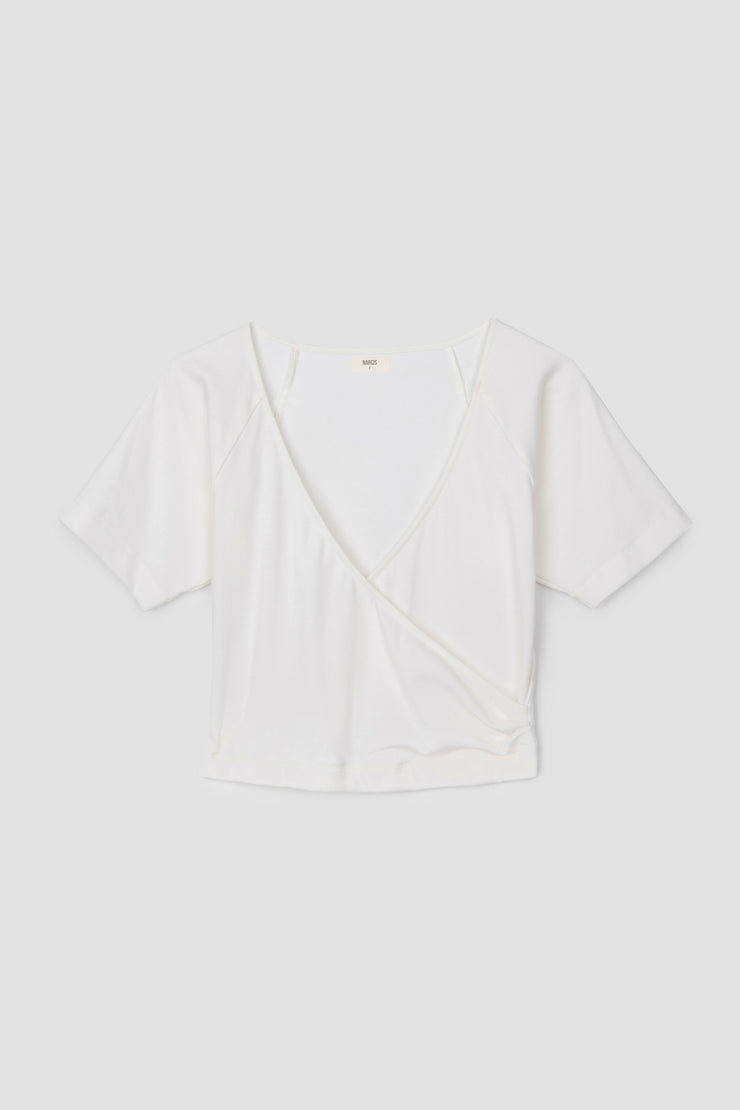 V-neck Wrap cropped