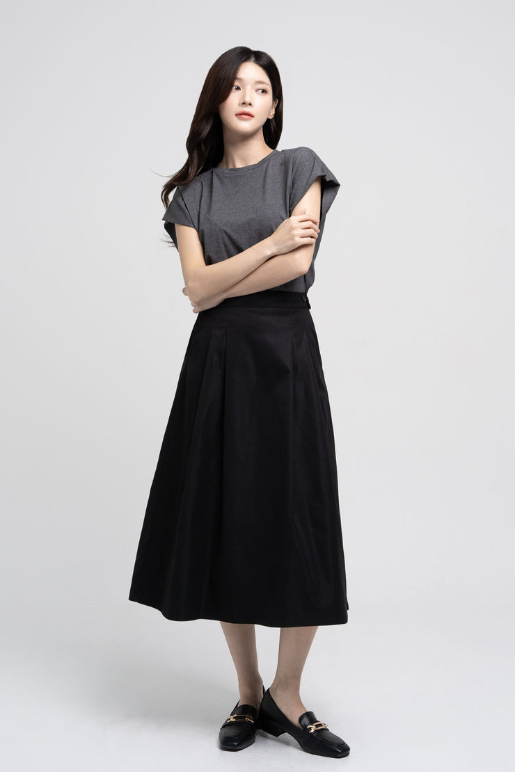 Midi Buttoned Skirt