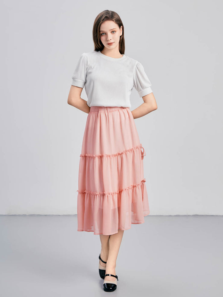 Ribbon Skirt - Pink