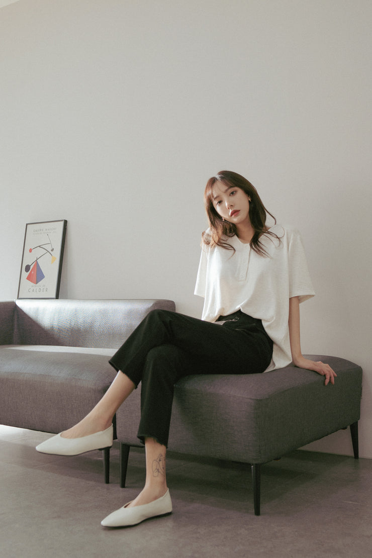 Cropped Cotton Pants