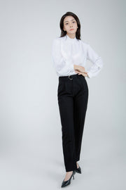 Belted Tucked Pants