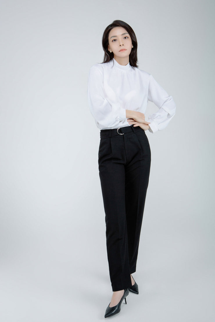 Belted Tucked Pants