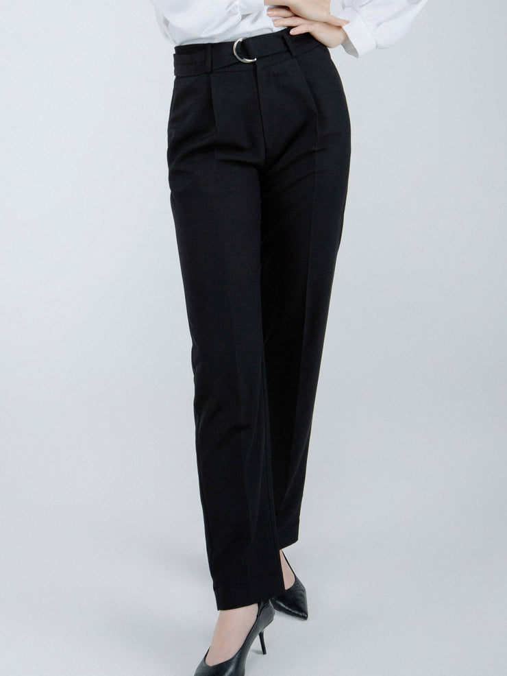 Belted Tucked Pants