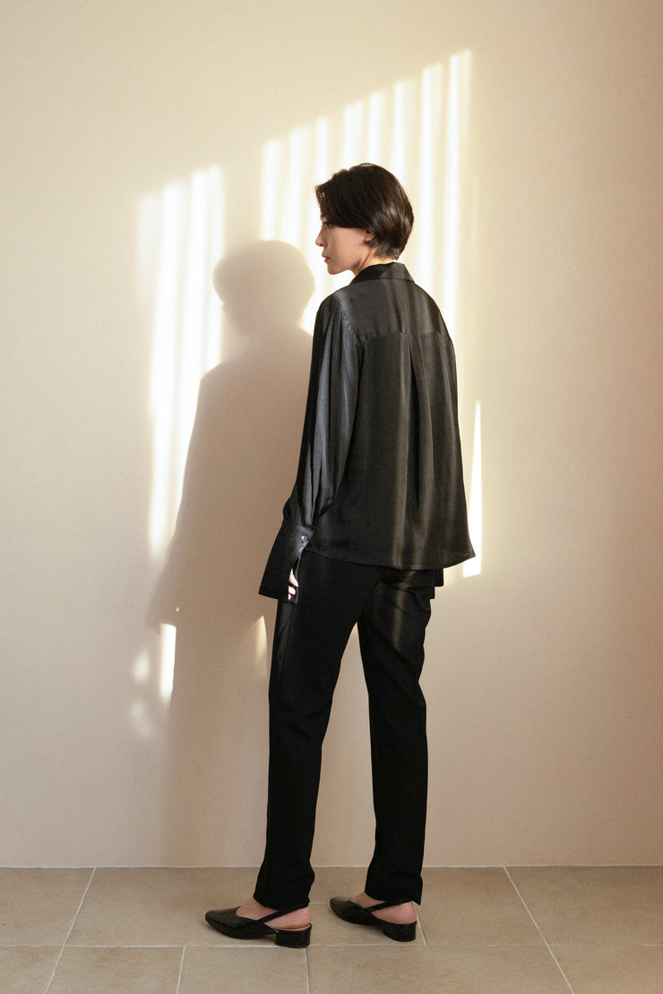 Belted Tucked Pants