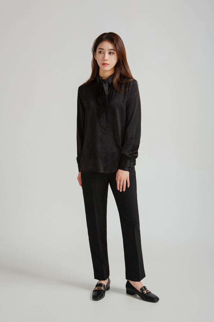 Belted Tucked Pants