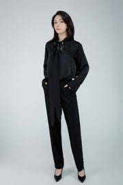 Belted Tucked Pants
