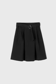 Double-tuck Belted Skirt